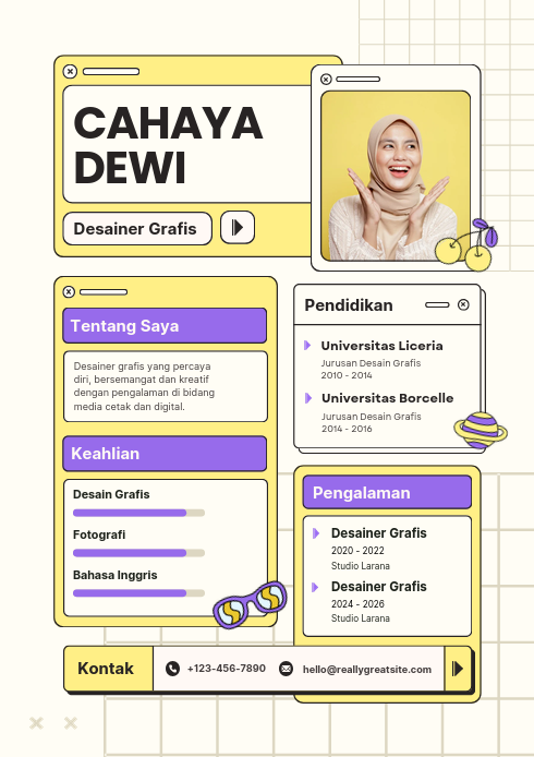 Creative CV Yellow
